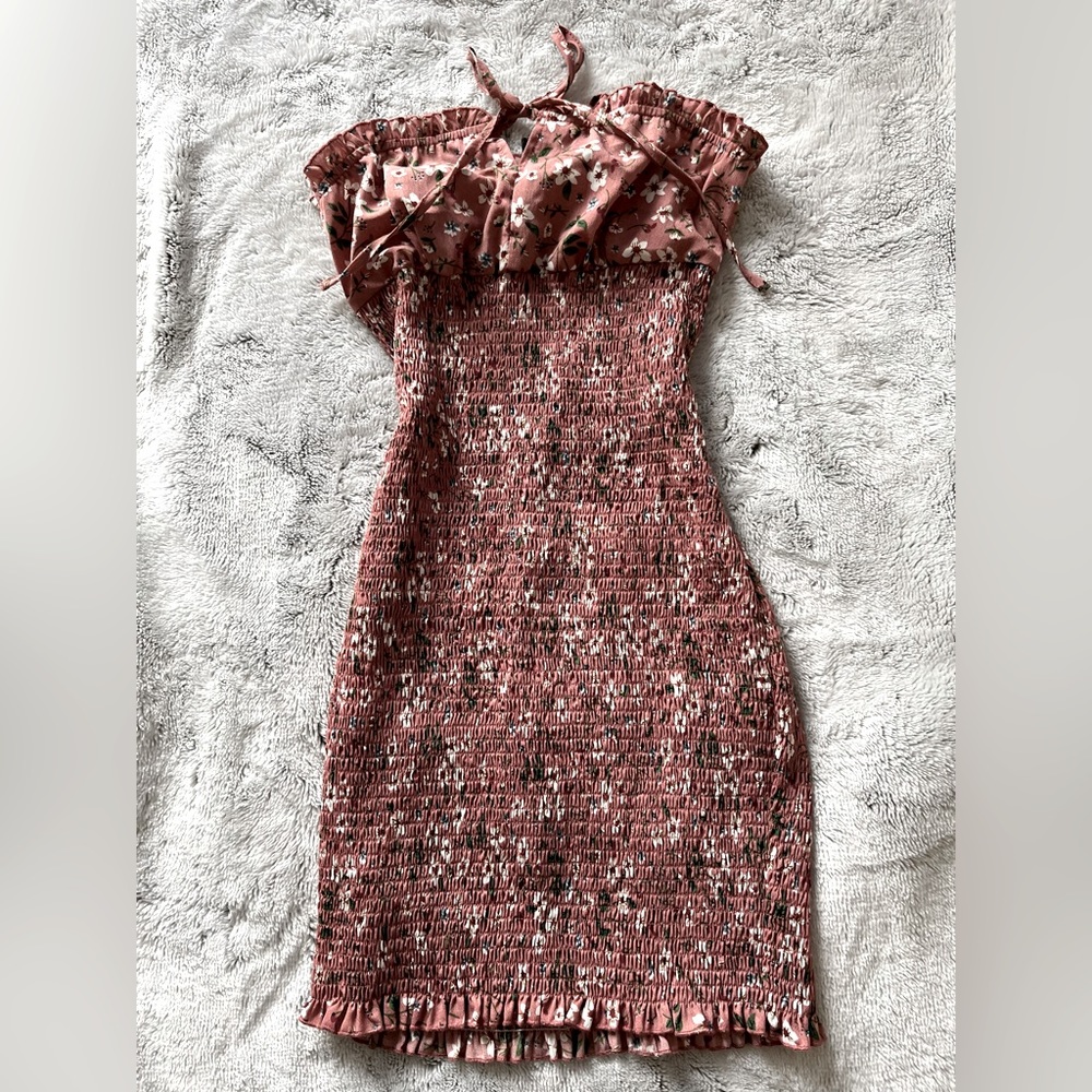 🌸 •ZAFUL• floral print pink dress 🌸 - Picture 1 of 5